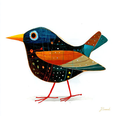 Plumage du crépuscule - oiseau fantaisiste avec des plumes étoilées