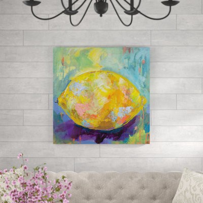 Lemon 1 Piece Wrapped Canvas Painting