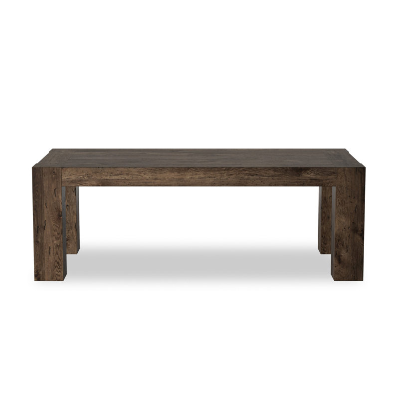 Abaso Dining Table, Ebony Rustic Wormwood Oak