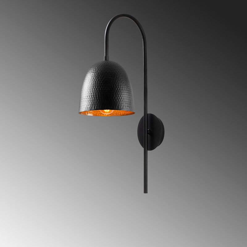 Modern Wall Lamp with Metal Body, Black Finish, 22.0 x 9.4 x 22.4 inches | E27 Socket, Max 40W | Elegant Scandinavian Design, Perfect for Living Room or Bedroom | Stylish & Functional Lighting Solution