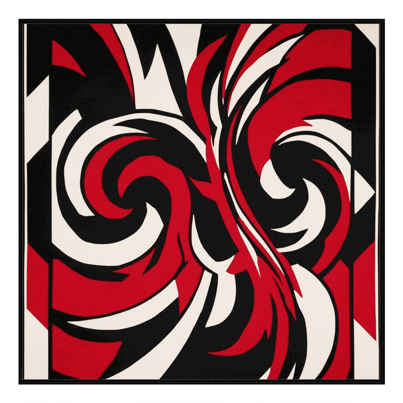 Midnight Phoenix Rug, Square 5'