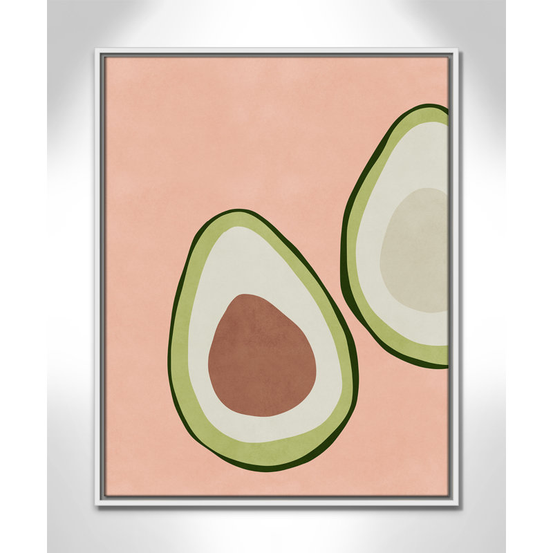 Avocat tranché - reproduction d'art, Toile, H 29,5 po x l 23,5 po x P 2 po, Toile blanche encadrée
