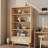4 Tier Bookcase With Grooved Wooden Storage Drawer (2 Pcs)-1114715302