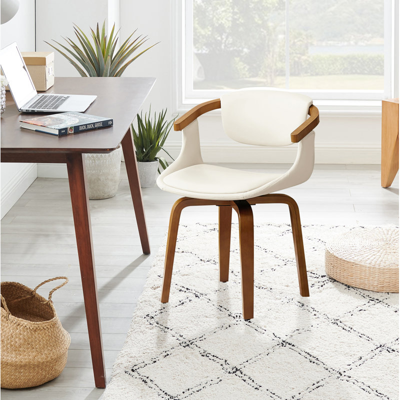 Fauteuil rotatif Wathen, Blanc