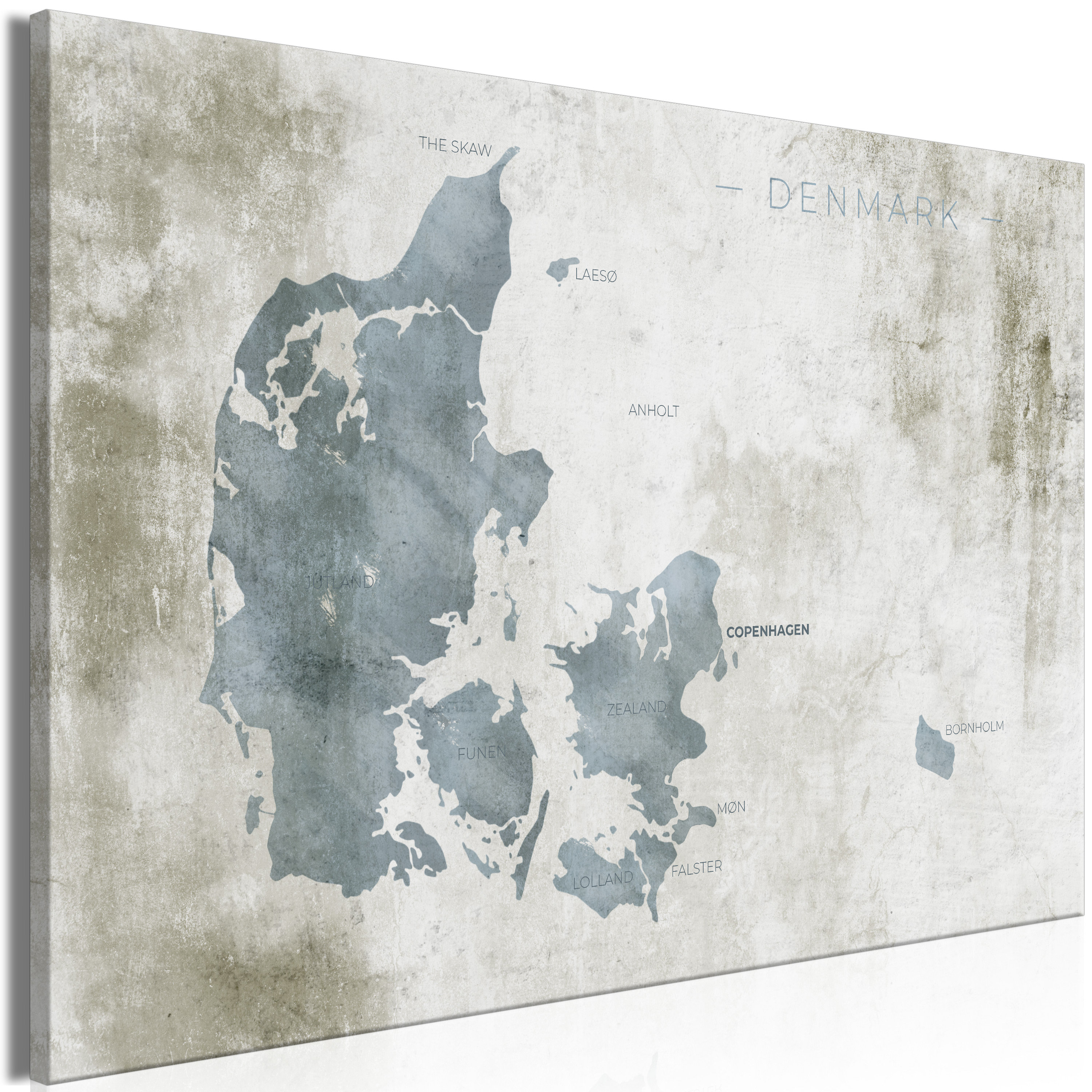 Curated visual reference: Wayfair Scandinavian Home Decor Reference: East Urban Home Scandinavian Blue Wrapped Canvas Print