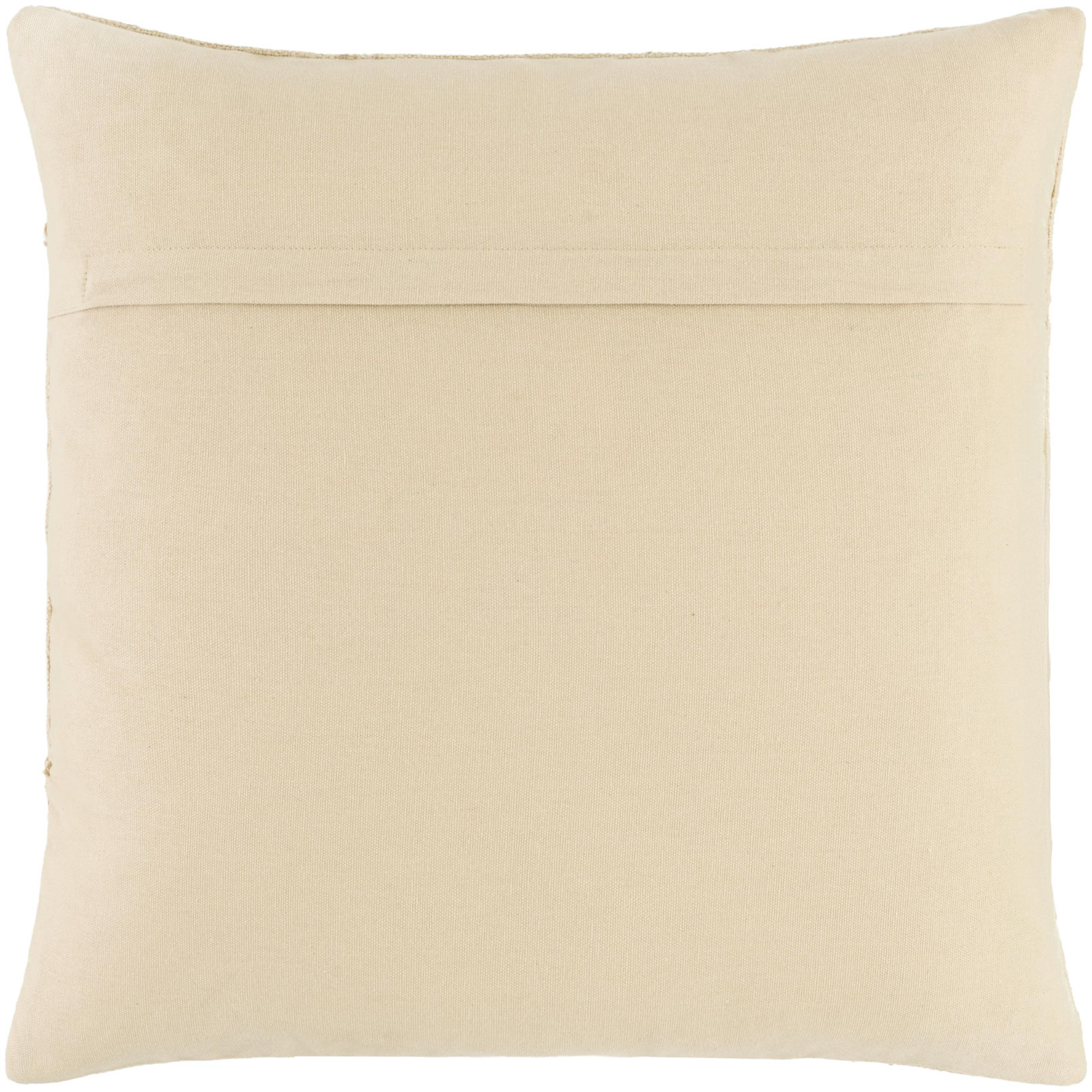 Yulara Cotton Pillow Cover, Square 20", Polyester, Cream