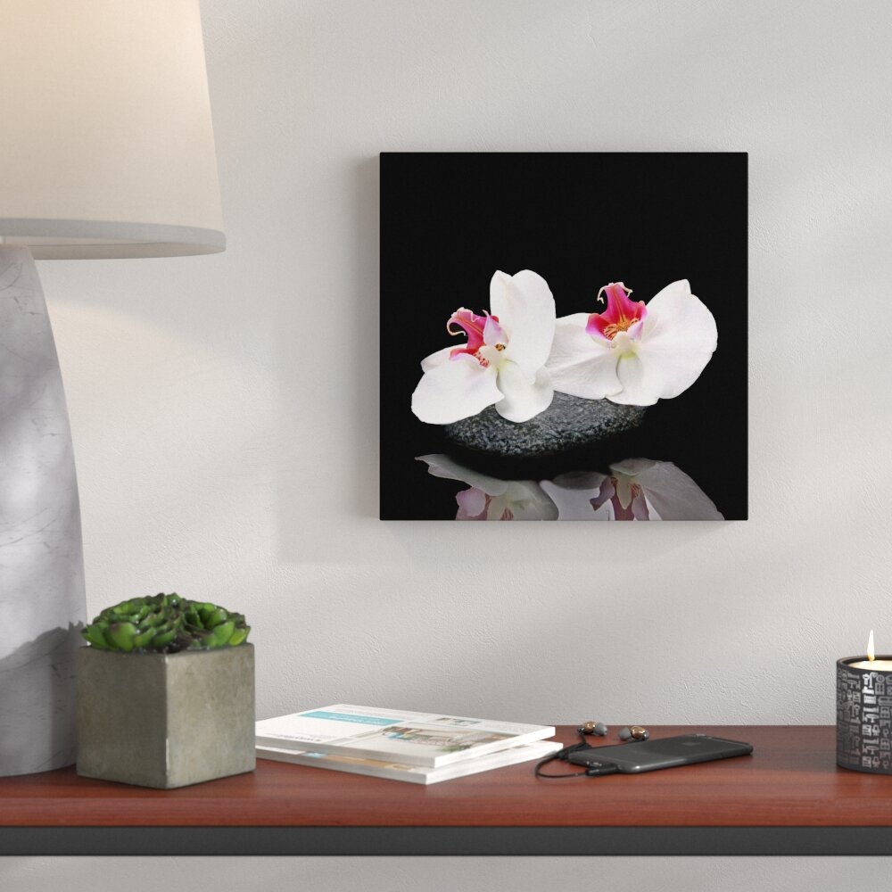 Glasbild White Orchid V, Fotodruck