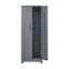 Armoire de rangement à balais avec portes et tablettes verrouillables, armoire de rangement en métal de 65 po de hauteur avec tringle à crochet et crochets en S, armoire de rangement pour outils de nettoyage gris-1281463380
