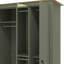 Limestone Betros 3 Door Wardrobe with Mirror-101635197
