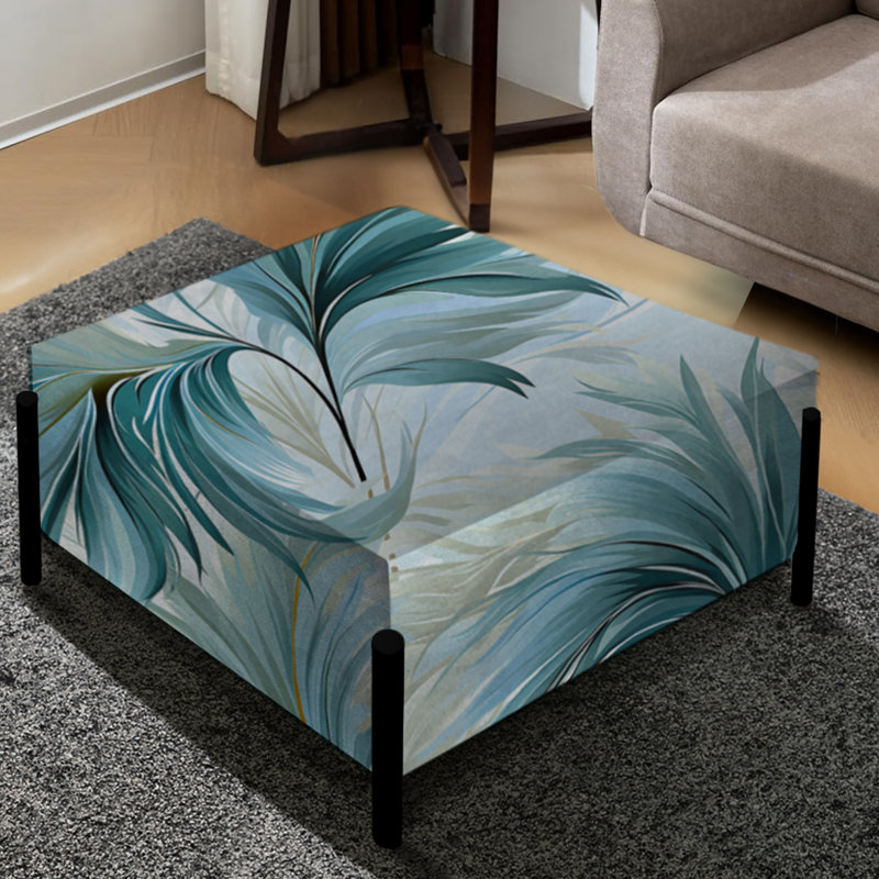 Oceanic Dreamscape Tropical Motif VI - Grand repose-pieds carré tropical