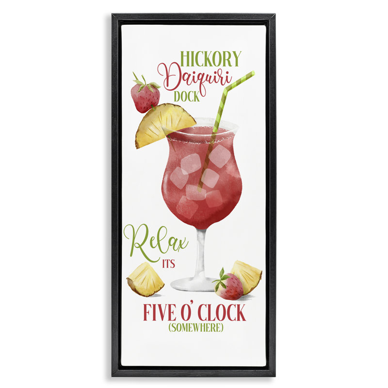  «Fun Cocktail Expression» par Deane Beesley, H 25 po x l 11 po, Cadre noir