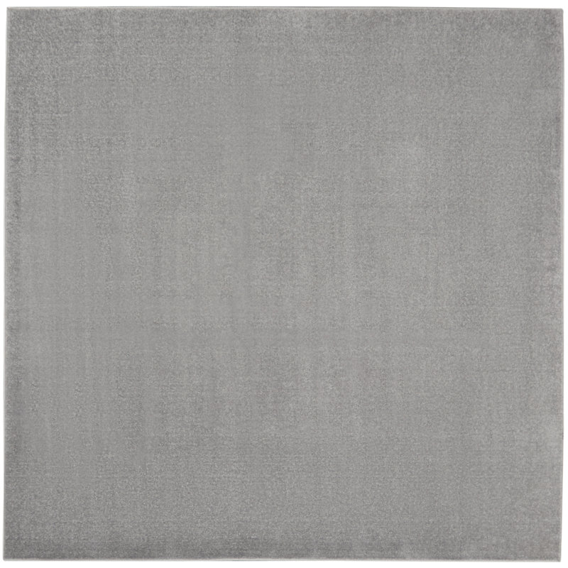Tapis traditionnel argenté Yolonda, Carré 5 pi