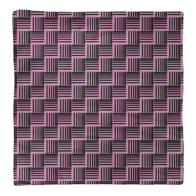 Serviette de table en coton de couleur contrastée, H 0,1 po x l 22 po x P 22 po, Croisé en coton, Noir/rose