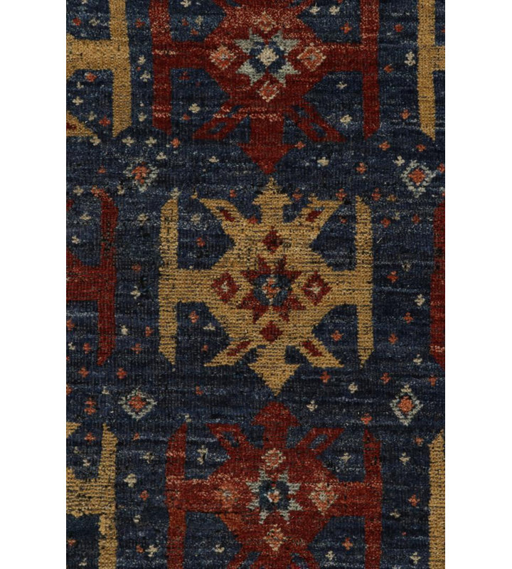 Burano Hand Knotted Wool Geometric Area Rug, Rectangle 8' x 10'