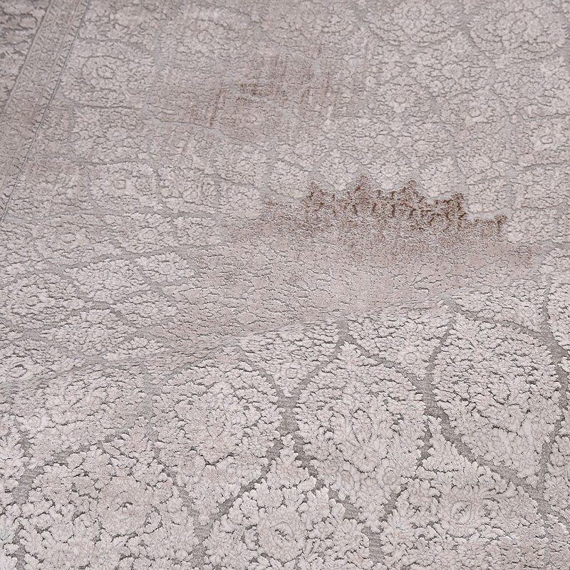 Tapis oriental beige antidérapant lavable à la machine, Rectangle 9 pi 10 po x 13 pi 1 po