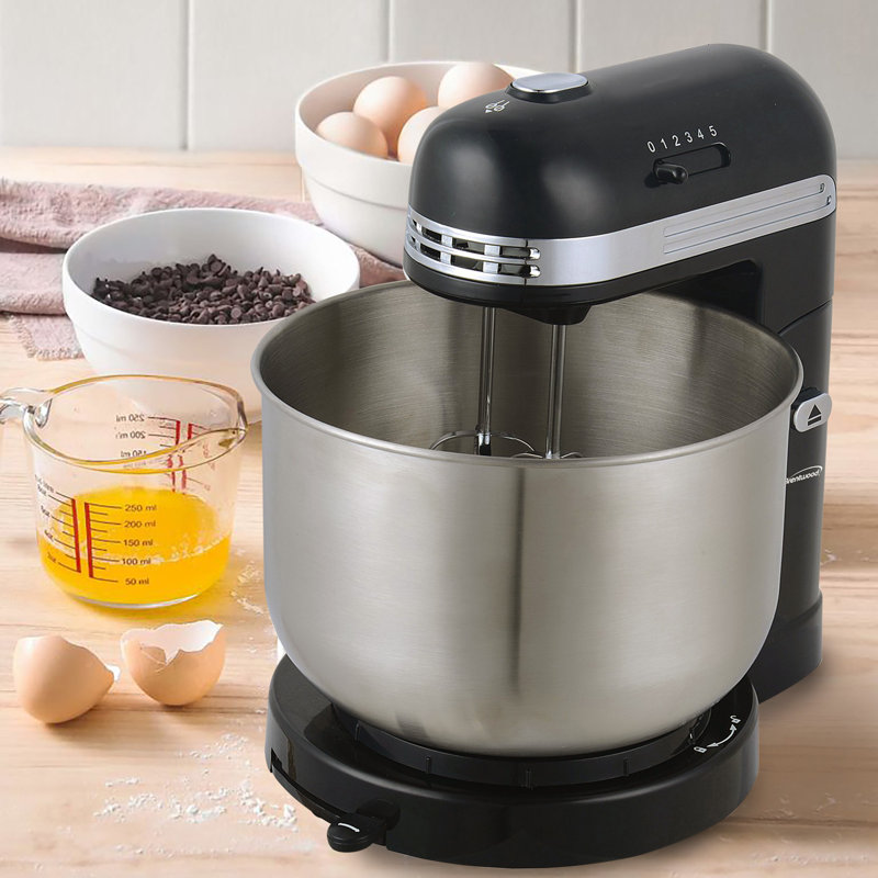 Brentwood 5 Speed 3.5 Quarts Stand Mixer Bowl, Black