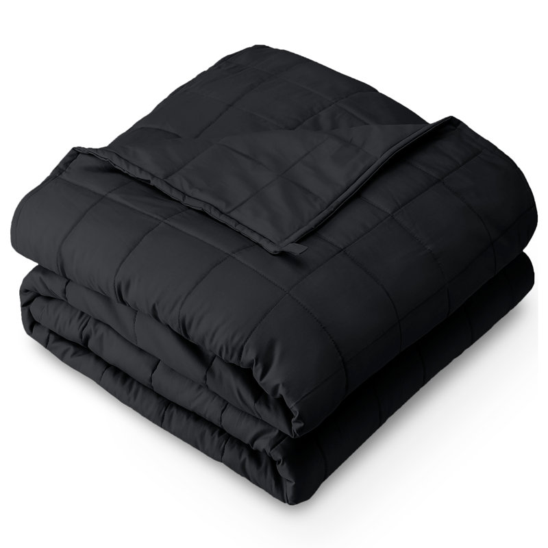 Couverture en coton sergé, l 48 po x L 72 po, 15 lb, Noir