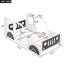 Lit plateforme en bois avec roulettes-1011492293