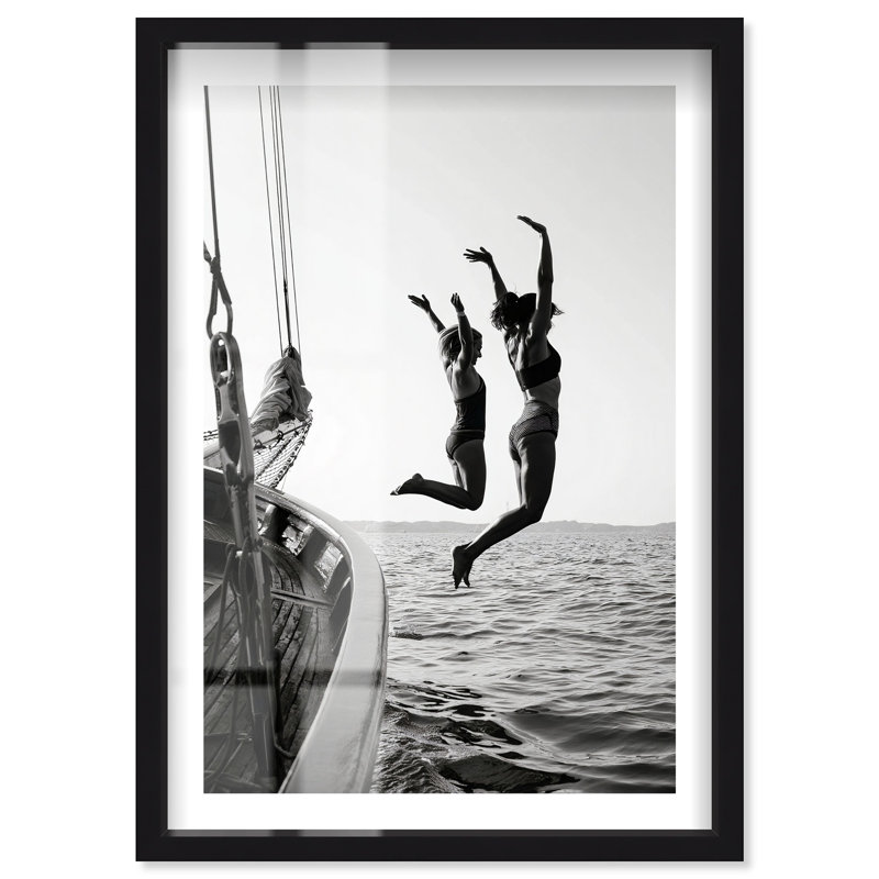 Plonger dans la paix Shadowbox Print, impression d'art par Notoriart, H 55 po x l 37 po, Noir