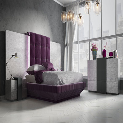 London Upholstered Panel Bed