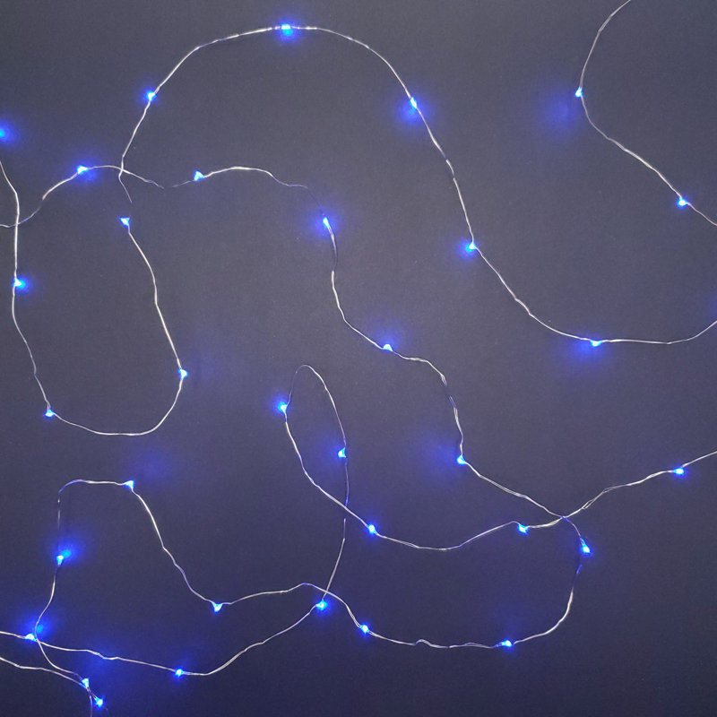 Battery Operated LED Fairy String Lights - 2 Count, Blue