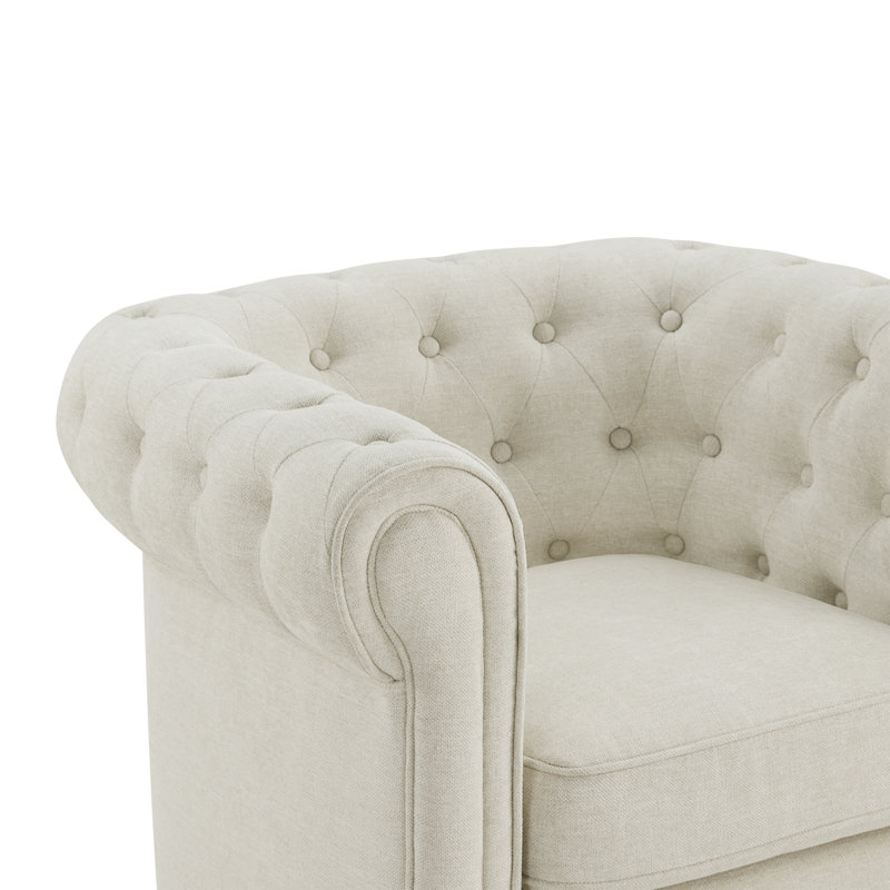 Fauteuil club Chesterfield Camberley (ensemble de 2), Blanc