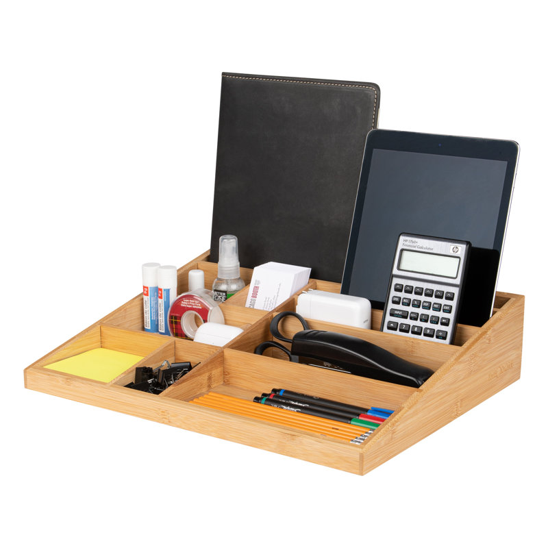 Organisateur de bureau en bambou