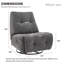 Ensemble de salon inclinable électrique 2 pièces avec console centrale et ports de chargement USB et Type-C-133002710