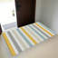 Tapis abstrait moderne pour salon Ciicool, tapis antidérapant lavable à la machine de 5 pi x 7 pi, tapis de salle à manger d'intérieur contemporain à poils courts pour bureau de chambre à coucher sous la table Jaune bleu gris-348732580