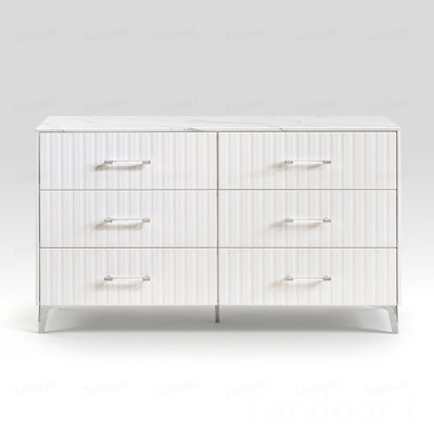 Commode de 6 tiroirs de rangement Glam