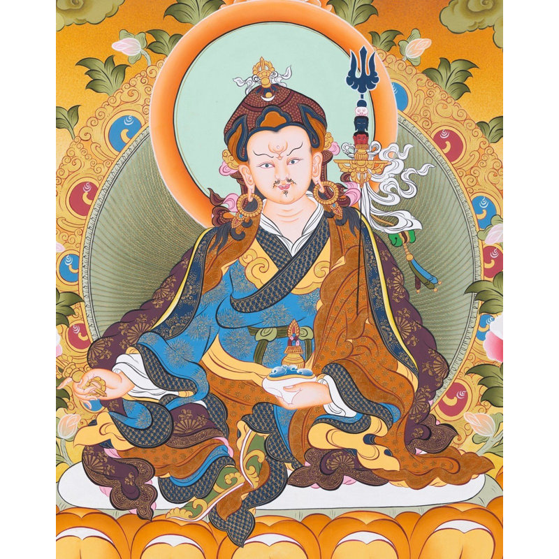 Gourou assis Rinpoché (Brocadeless Thangka)