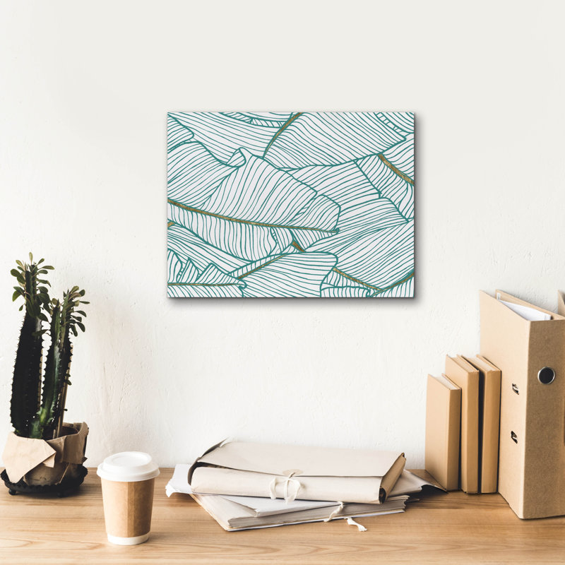 Bay Isle Home ™ «Elegant Palms 1» par Wellington Studio, art mural sur toile, H 12 po x l 16 po x P 0,75 po