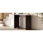 Console rustique étroite avec plateau ovale et pieds courbés-182529211