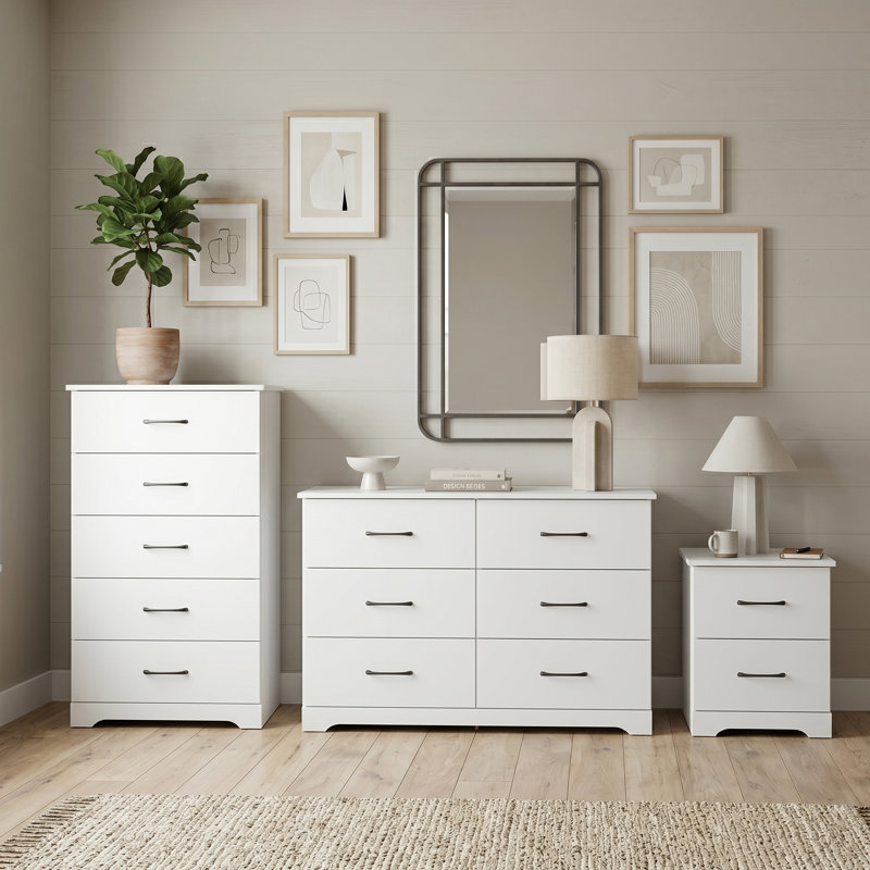 Arkia Manufactured Wood 3-Piece Bedroom Set, White