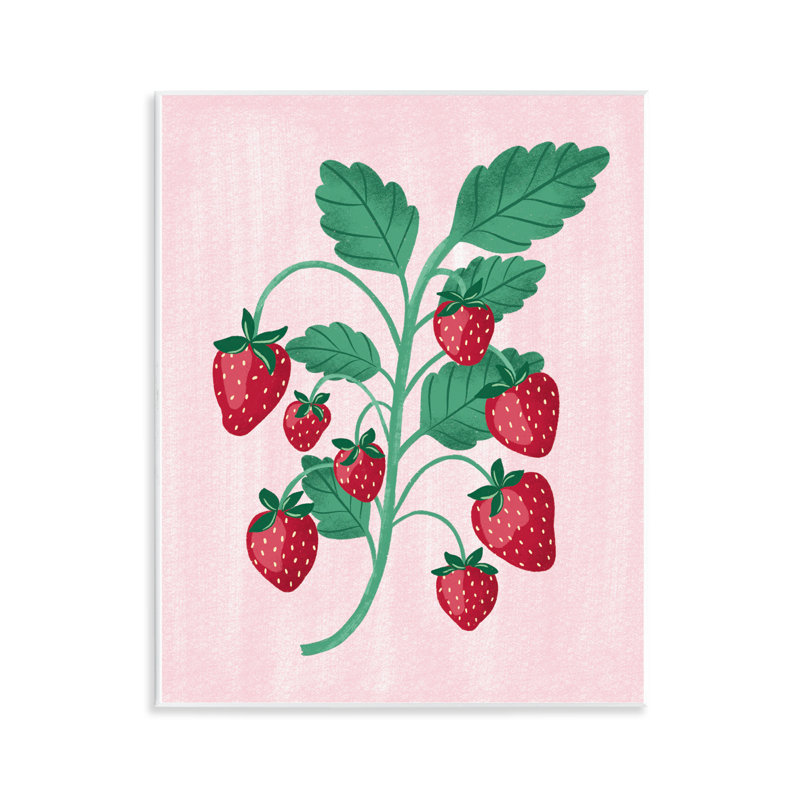  Art mural, branche de fraises fraîches par Aralma