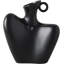 Vase en céramique, vase corps humain pour la décoration intérieure, vase Boho minimaliste moderne pour salons, chambres à coucher, tablettes, tables de salle à manger, salles de bain et bureaux (noir)