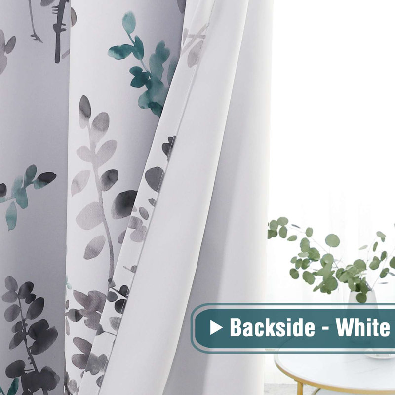 Blackout Curtains for Living Room Darkening Thermal Insulated Panels Light Blocking Grommet Curtains/Drapes, 2 Panels