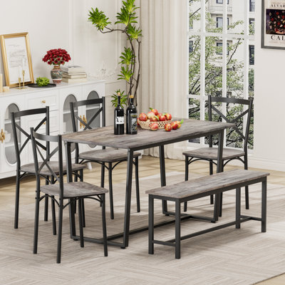 6 Pieces Dining Set 6-Piece Kitchen Table Set