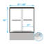 Porte de baignoire coulissante double en verre trempé transparent l 57 à 60 po x H 62 po Jraty-92360747