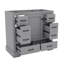 36 Inch Modern Bathroom Vanity No Sink Multi Functional Drawer Divider Adjustable Shelf-799266256