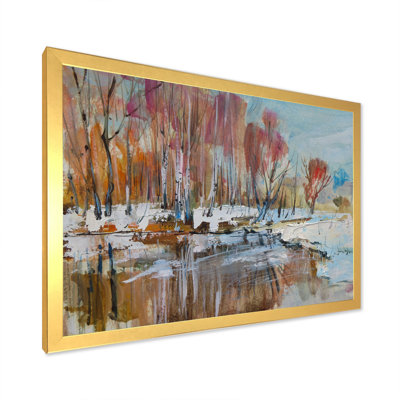 Forêt d'automne aux bouleaux III - Peinture sur toile