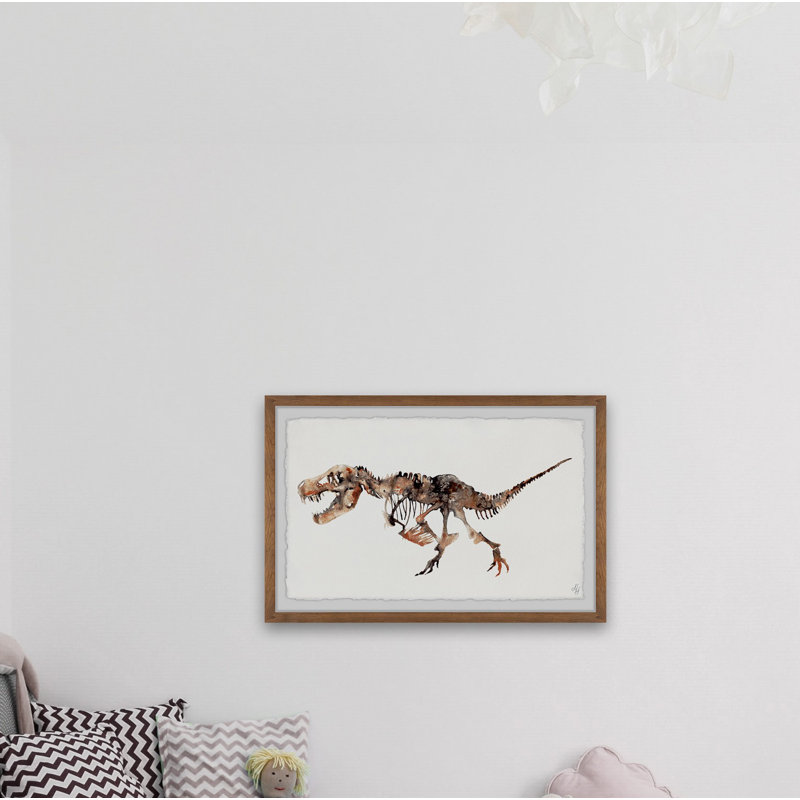 Faith Margaret Big T-Rex Skeleton - Single Picture Frame Painting, 38cm H x 45cm W