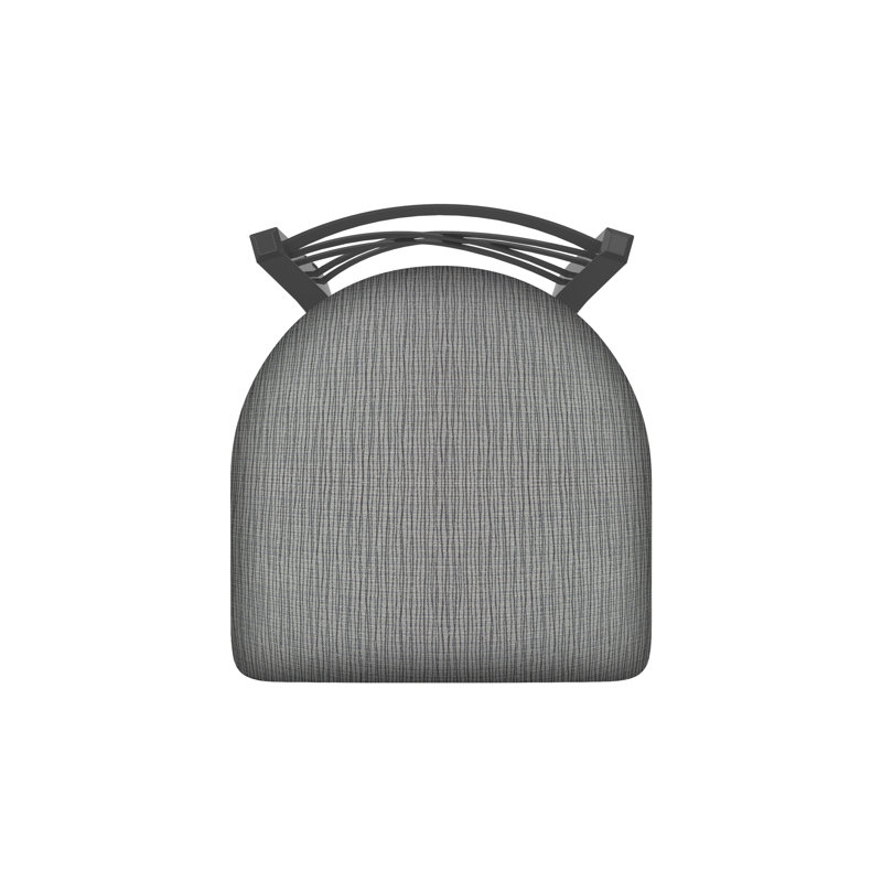 Catalina 18'' H Upholstered Metal Side Chair, Pewter, Fabric-Graph Alpine