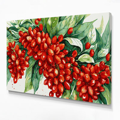 Fruit Goji Berry Brown Canvas Wall Art