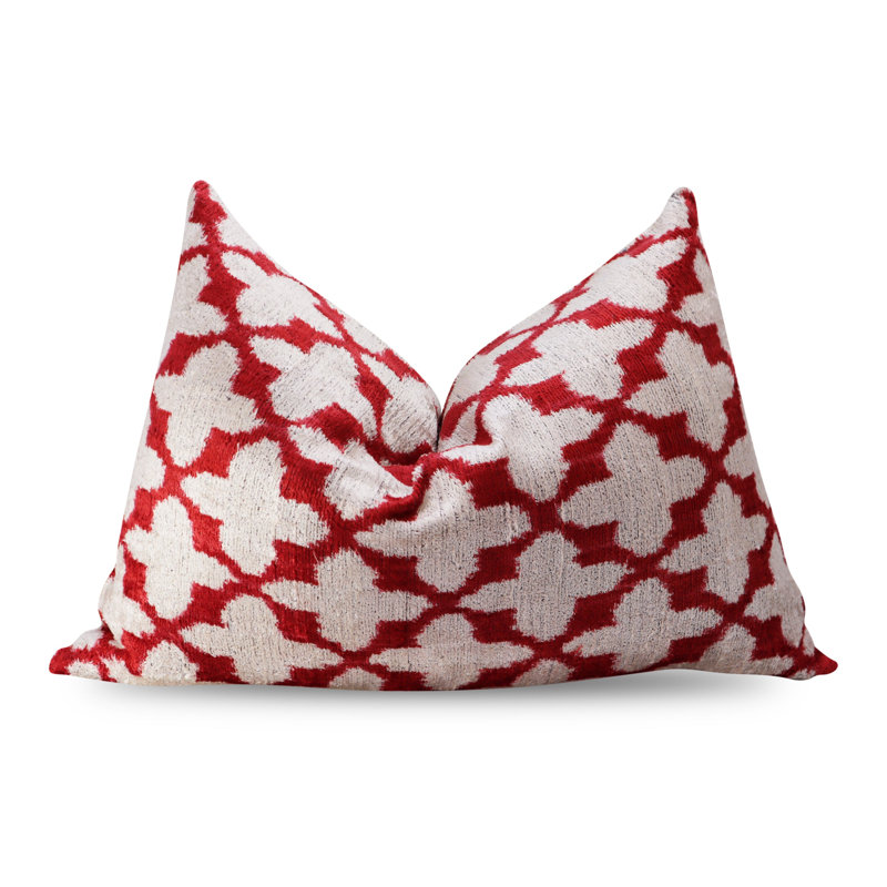 Coussin décoratif géométrique, Rouge