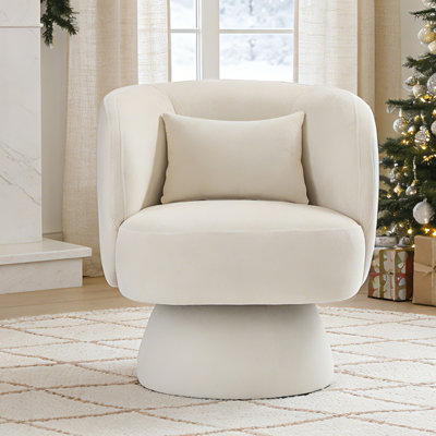 Fauteuil d'appoint moderne pivotant en tonneau pivotant