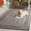 Laine touffetée à la main Micro-Loop 638; Tapis en coton avec motif géométrique en latex-976317981