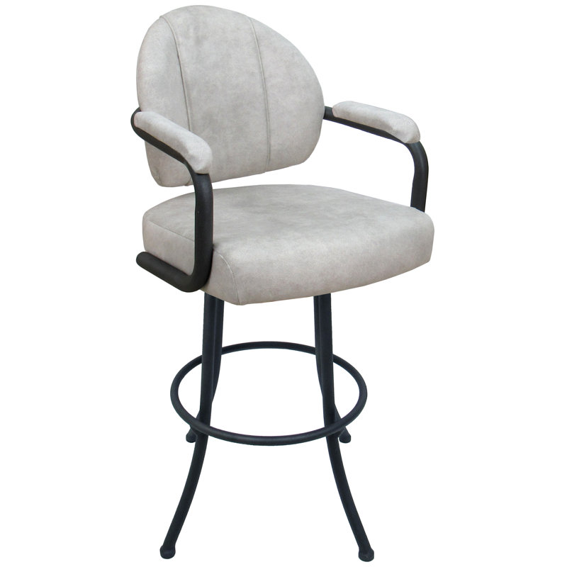 Tabouret de comptoir pivotant 26 po Verdale, Stucco de la valeur aberrante, Gris, Très grand 34 po