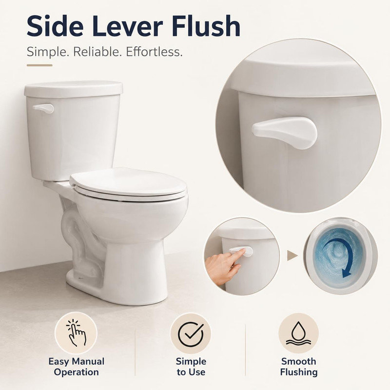 Toilette moderne deux pièces - allongée, siège à fermeture en douceur, hauteur ADA, 1,28 gallon par chasse, 12 po