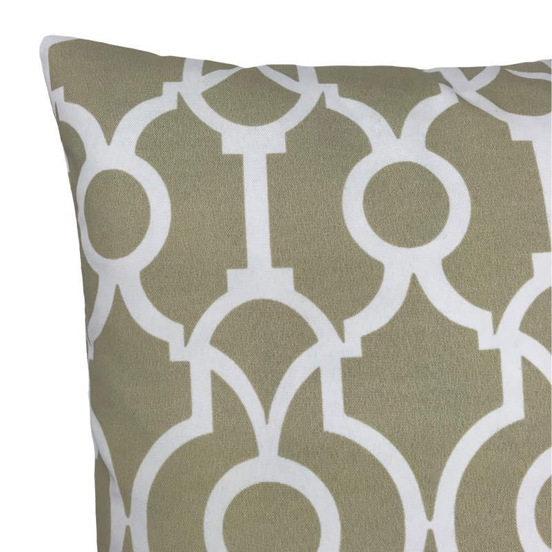 Coussin décoratif géométrique en coton 